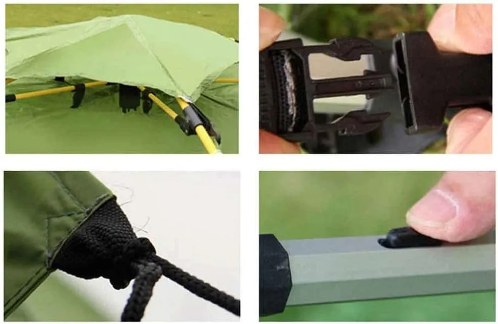 Automatic Fully Quick Opening Tent, Double Layer Thicken Waterproof Portable Camping Tent, Ventilation Easy to Install Quickly,Green
