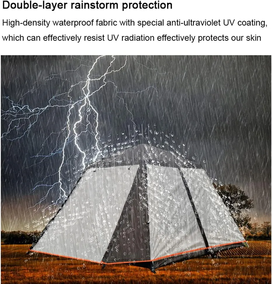 Automatic Pop-up Tent for 3-4 People with Porch Camping Tent for Family Portable Cabana Tent for Outdoor Camping Hiking Fishing Large Family Shelter