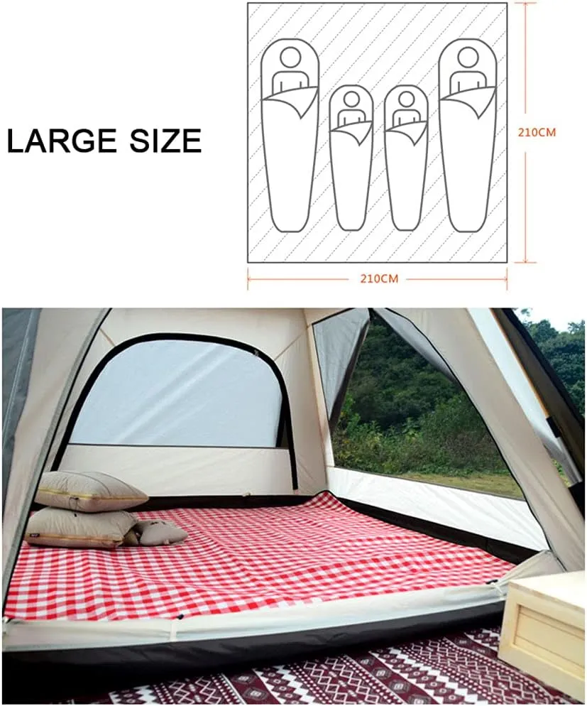 Automatic Pop-up Tent for 3-4 People with Porch Camping Tent for Family Portable Cabana Tent for Outdoor Camping Hiking Fishing Large Family Shelter