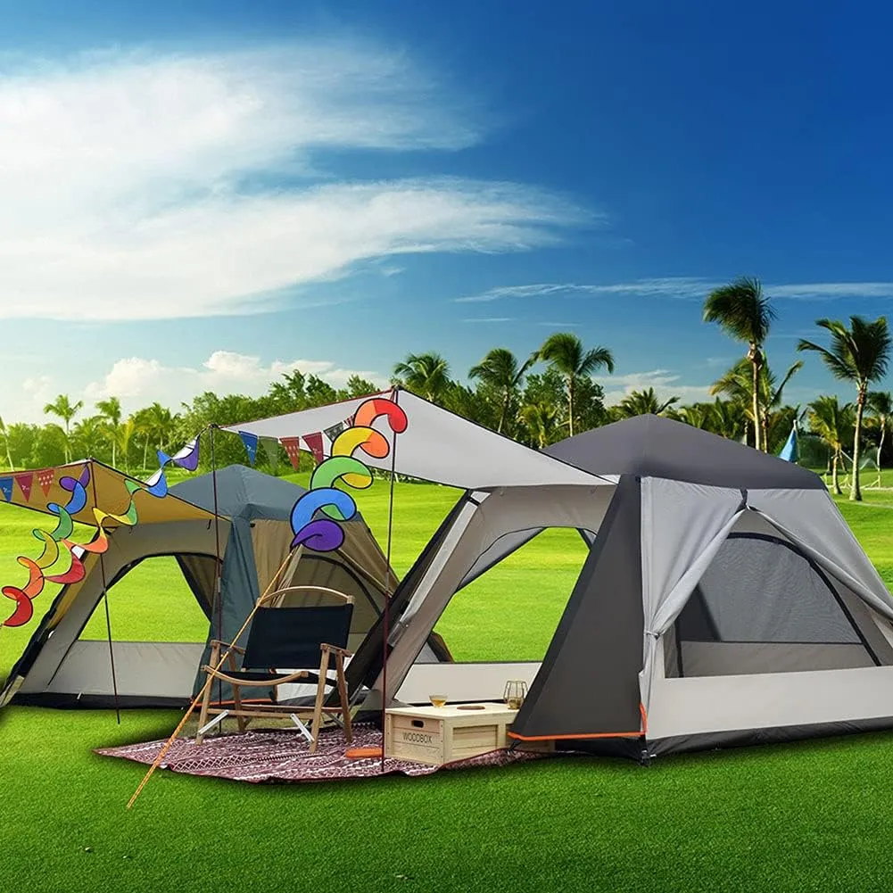 Automatic Pop-up Tent for 3-4 People with Porch Camping Tent for Family Portable Cabana Tent for Outdoor Camping Hiking Fishing Large Family Shelter
