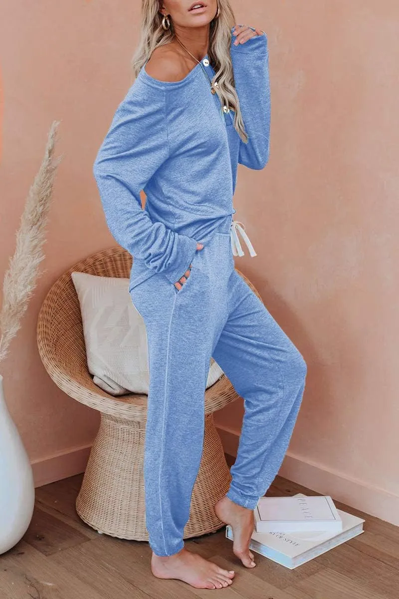 AUTOMET Womens 2 Piece Outfits Pajamas Sets Fall Lounge Sets Loungewear Sweatsuits with Sweatpants