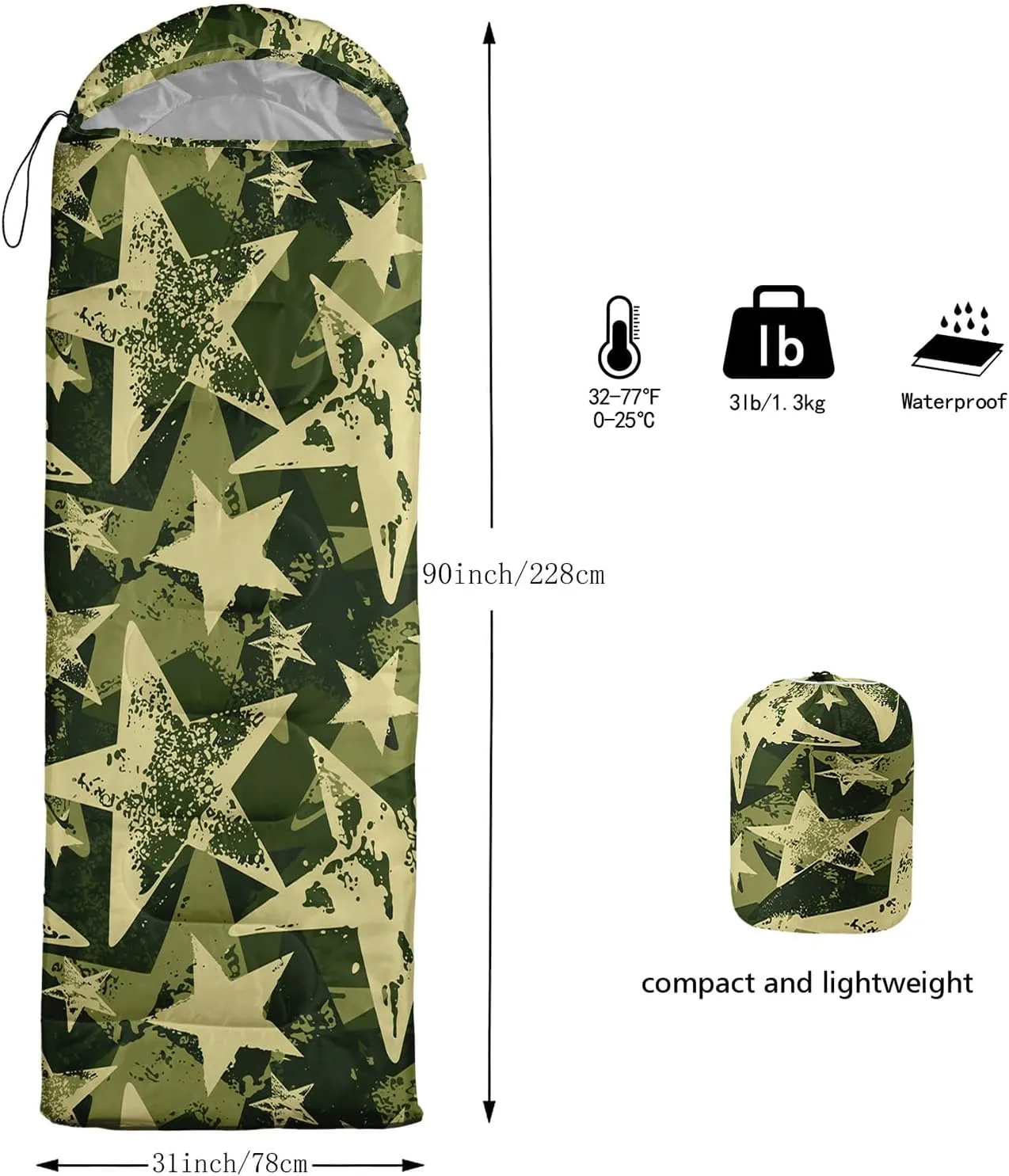 Axolotl Black Cats Sleeping Bag for Kids Adults–Lightweight Warm Cold Weather Sleeping Bags,Waterproof Portable Sleeping Bag for Camping,3 Season Cold Weather Sleeping Bag,Sleeping Bag for Hiking