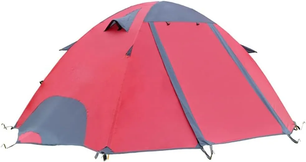 Backpacking Tent 2-3 Person Poles Double Layer Family Camping Instant Setup Tent for Hiking (Color : E, Size : As Shown) (E As Shown) (D As Shown)