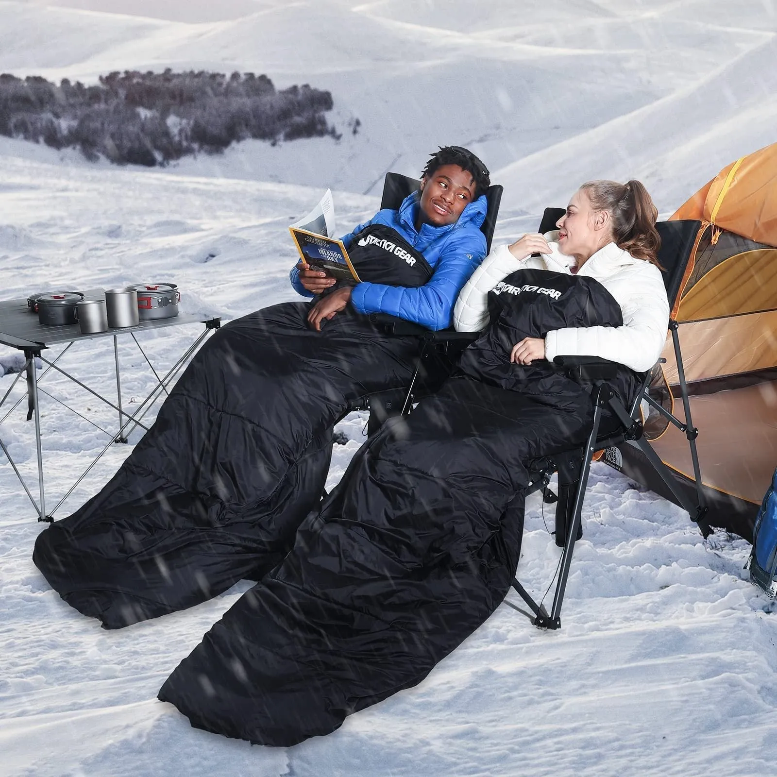 Bag, Season Limited edition range Sleeping GEAR Heated Adjustable Cold Sleeping & 5pcs 3 Bag High-discount All Sleeping Weather Hiking Camping For Bags ANTARCTICA Heating Heating Areas Levels
