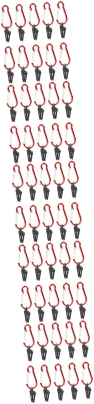balacoo 50pcs Windproof Tarp Clips for Outdoor Camping and Tent Securing Heavy-Duty Tarpaulin Clamps for Canopy and Rain Fly Easy to Use Camping Accessories