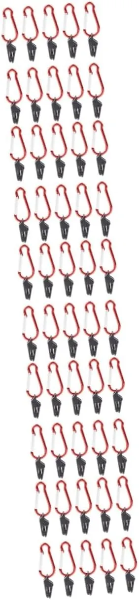 balacoo 50pcs Windproof Tarp Clips for Outdoor Camping and Tent Securing Heavy-Duty Tarpaulin Clamps for Canopy and Rain Fly Easy to Use Camping Accessories