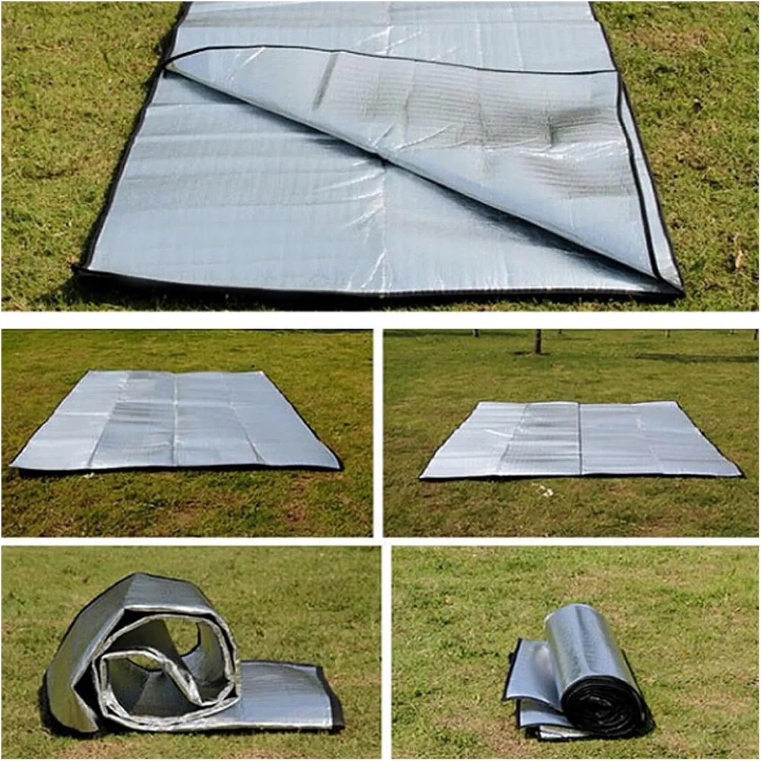 Beach Mat Sleeping Mattress Mat Pad Aluminum Foil Outdoor Camping Mat Foam Mat Picnic Beach Mattress Sleeping Pad Fashionable