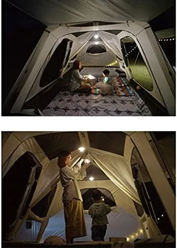 Beach Tent for 5-8 Person Automactic Pop Up Tent Ventilation Sun Shelter with Extended Porch Instant Family Tent for Camping, Hiking, Fishing, Festival (Large Family Tent 5) (Large Family Tent 5)