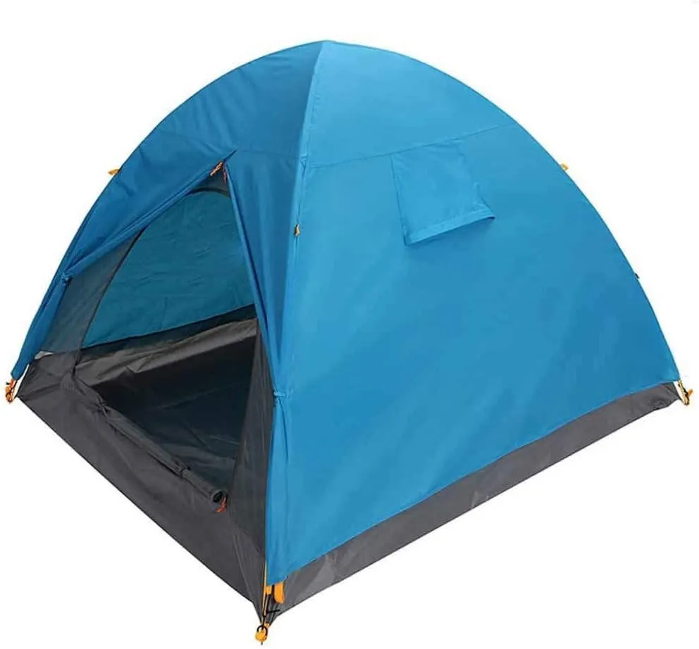 Beach Tent, Pop Up Portable Family Travel 3 Persons Double Layer Windproof Rainproof,for Camping Fishing Picnicing,Blue