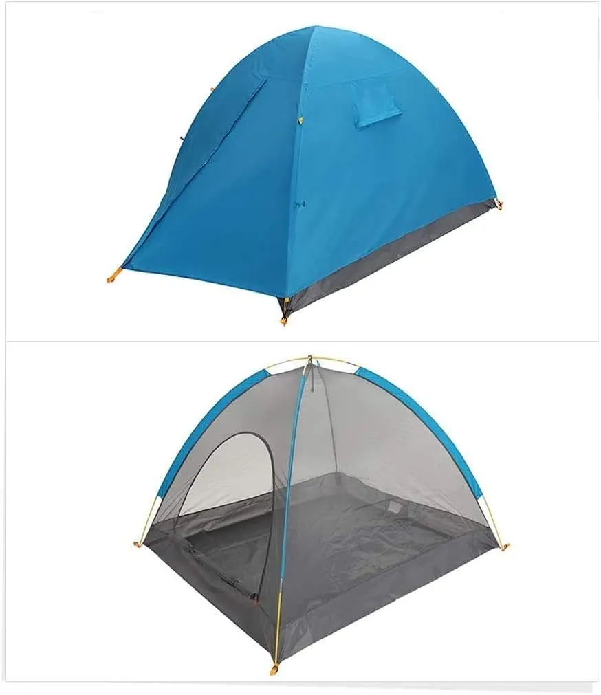 Beach Tent, Pop Up Portable Family Travel 3 Persons Double Layer Windproof Rainproof,for Camping Fishing Picnicing,Blue