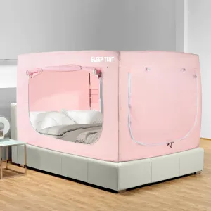 Bed Tent Full Bed Canopy Dream Tent for Indoor Portable Blackout Tents Privacy Space Warm Breathable Sleeping Tents for Kids and Adult(Pink,Mattress Not Included) Reducing Light