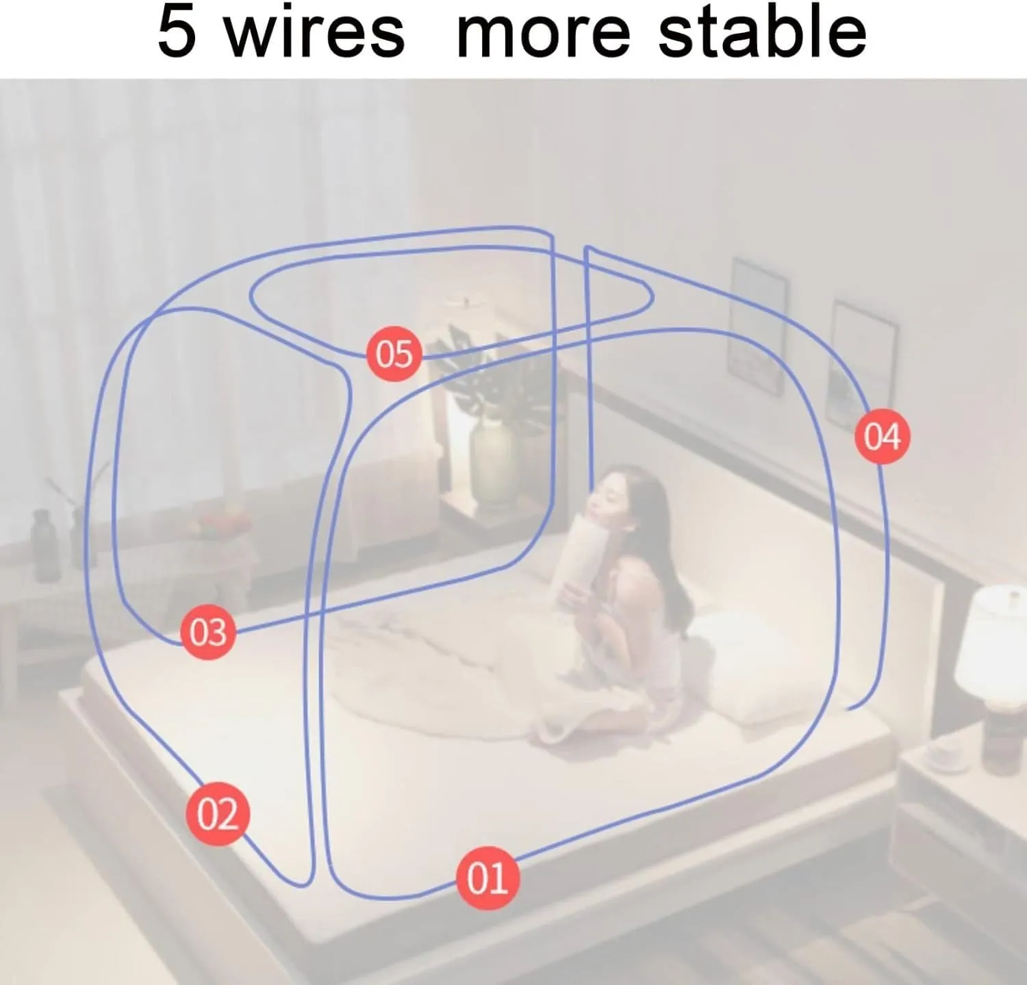 Bedspread Mosquito Net, Foldable Three-Door Mosquito Net with Bottom, Effectively Prevent Mosquito Bites(1.2 * 2.0m)