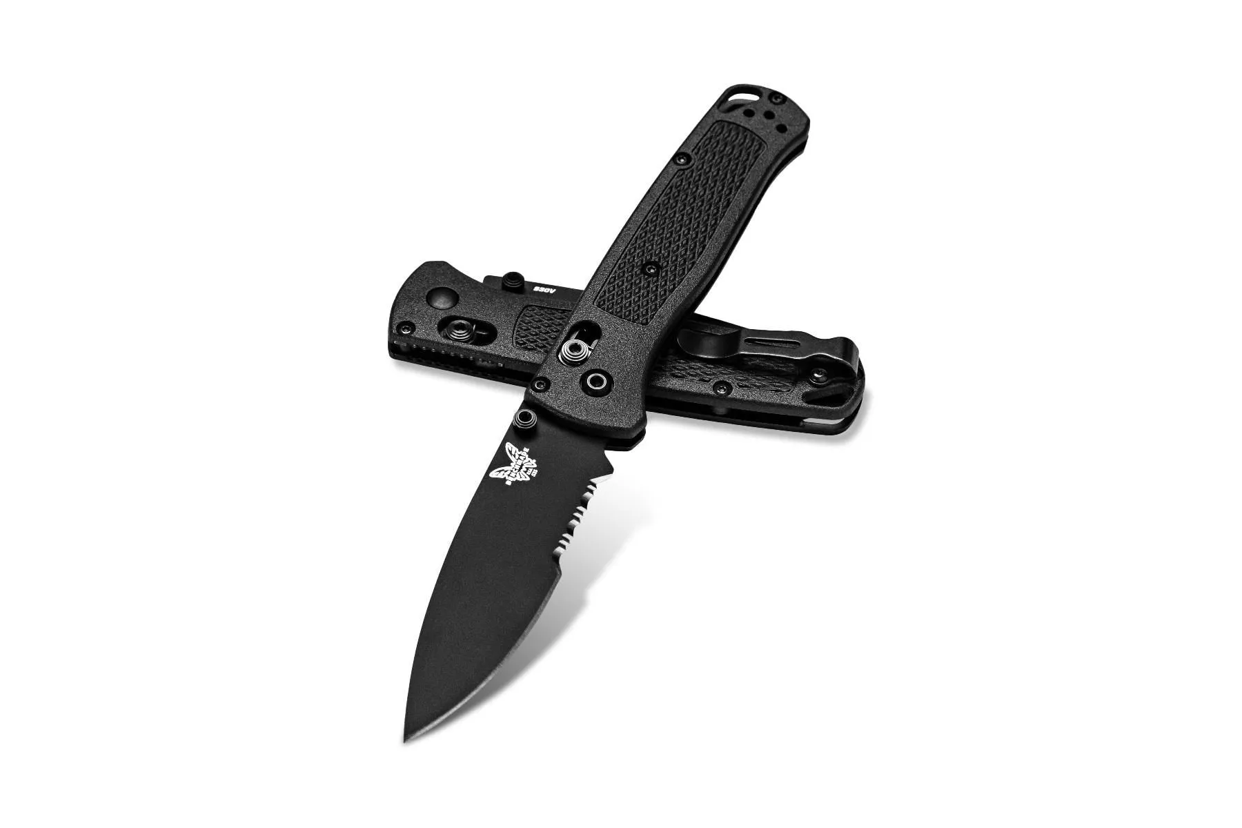 Benchmade Blue Class Bugout Axis Serrated Drop Point Plain Edge Black Blade 535SBK-2 Knife