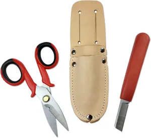 Benner-Nawman UP-B606 Splicer Scissor and Knife Set, Red