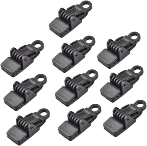 BESPORTBLE 10pcs Plastic Tent Clips Outdoor Camping Tent Tarp Clips Tarp Clamp Press Lock Grip for Boat Cover