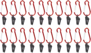 BESPORTBLE 2sets Outdoor Tent Clips Windproof Clamp for Camping Tarp Tent Fixing Clips Carabiner 10pcs*2