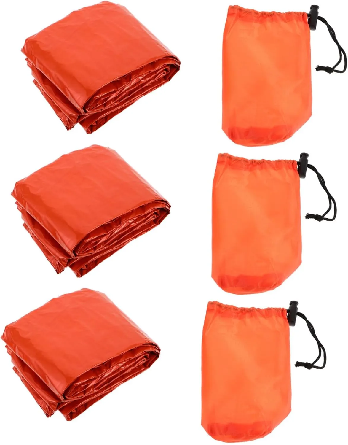 BESPORTBLE 3-Pack Portable Emergency Blankets Rainproof Warm Versatile Survival Sleeping Bags for Outdoor Gear
