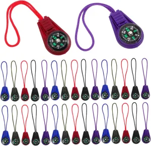 BESPORTBLE 50Pcs Portable Pocket Compass with Lanyard Durable Plastic Navigation Tool for Hiking Camping Climbing Lightweight and Compact Design for Adults