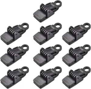 BESPORTBLE Camping Tent Clips Plastic Tarp Clamp for Tent 10 Pcs Outdoor Tarp Clip Set Windproof Design
