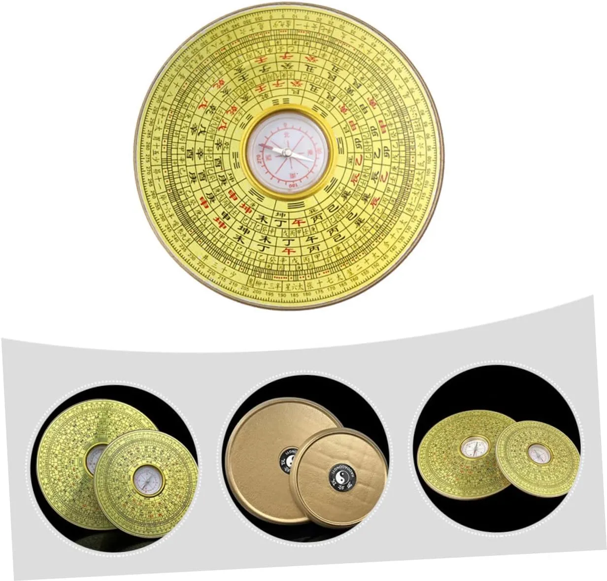 BESPORTBLE Compass Chinese Decor Camping Decor Traditional Ancient Compass Money Wealth Ornament Ancient Chinese Compass Alloy Golden Alloy Chinese Compass Outdoor Compass Car