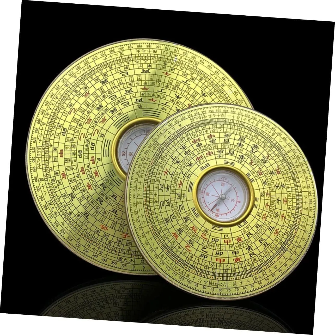 BESPORTBLE Compass Chinese Decor Camping Decor Traditional Ancient Compass Money Wealth Ornament Ancient Chinese Compass Alloy Golden Alloy Chinese Compass Outdoor Compass Car