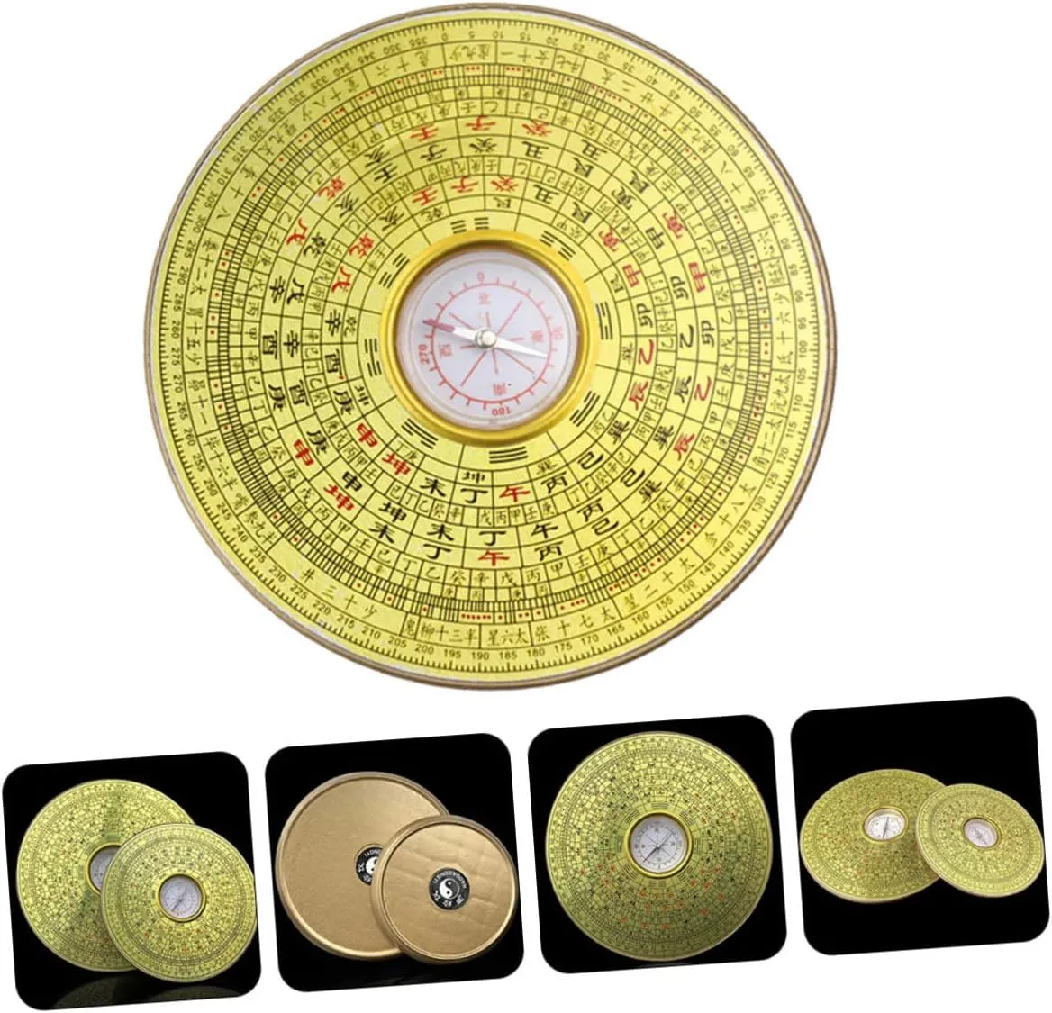 BESPORTBLE Compass Chinese Decor Camping Decor Traditional Ancient Compass Money Wealth Ornament Ancient Chinese Compass Alloy Golden Alloy Chinese Compass Outdoor Compass Car