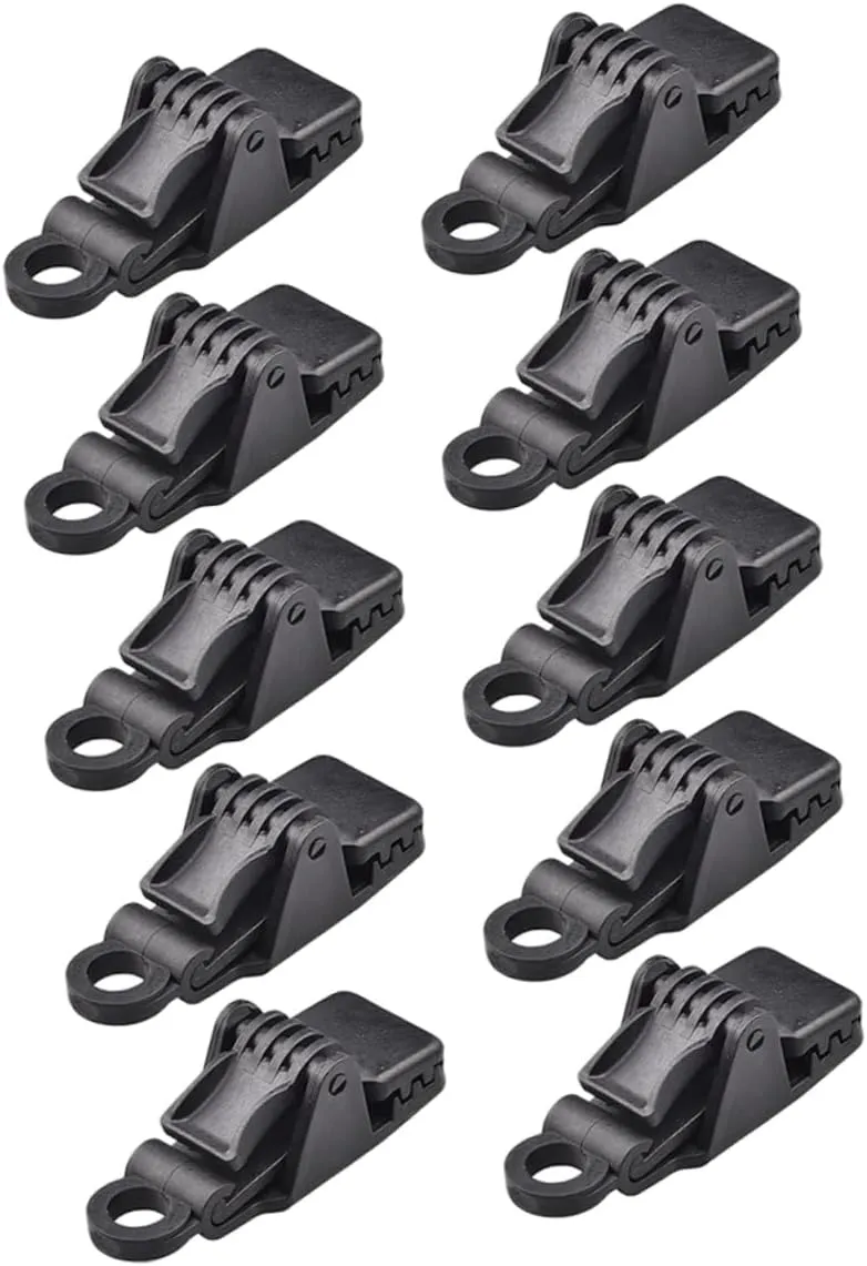 BESPORTBLE Fixing Clip for Tents 10 Pcs Plastic Tent Clips Outdoor Tarp Clamp for Camping Tarp