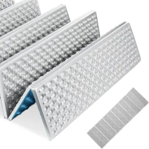 BESPORTBLE Insulated Camping Mat 186x60cm Blue Waterproof Pad for Adults Folding Sleeping Pad