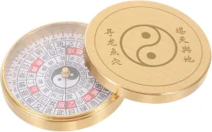 BESPORTBLE Mini Vintage Pocket Compass Small Decorative Chinese Compass for Camping Hiking Outdoor Activities