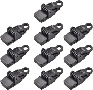 BESPORTBLE Outdoor Tent Clamp 10 Pcs Heavy Duty Tarp Clips Camping Tarp Fastener Clip