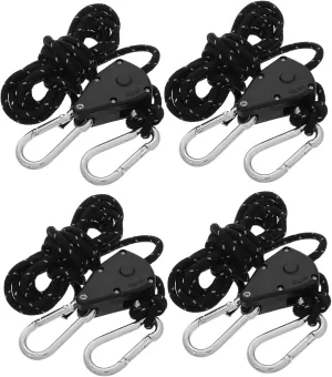 BESPORTBLE Outdoor Tent Rope Tensioner Set 4pcs Adjustable Tent Ratchet Pulley Camping Shelter Tie Down Clip Heavy Duty Accessory