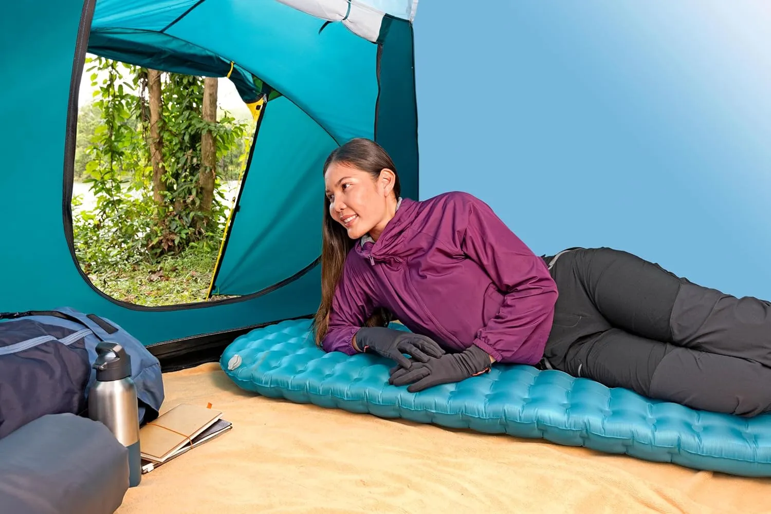 Bestway Insulated Regular Mummy Sleeping Pad, Extreme Weather Camping Air Pad, Ultra-Light Sleeping Mat for Camping and Outdoor Activities