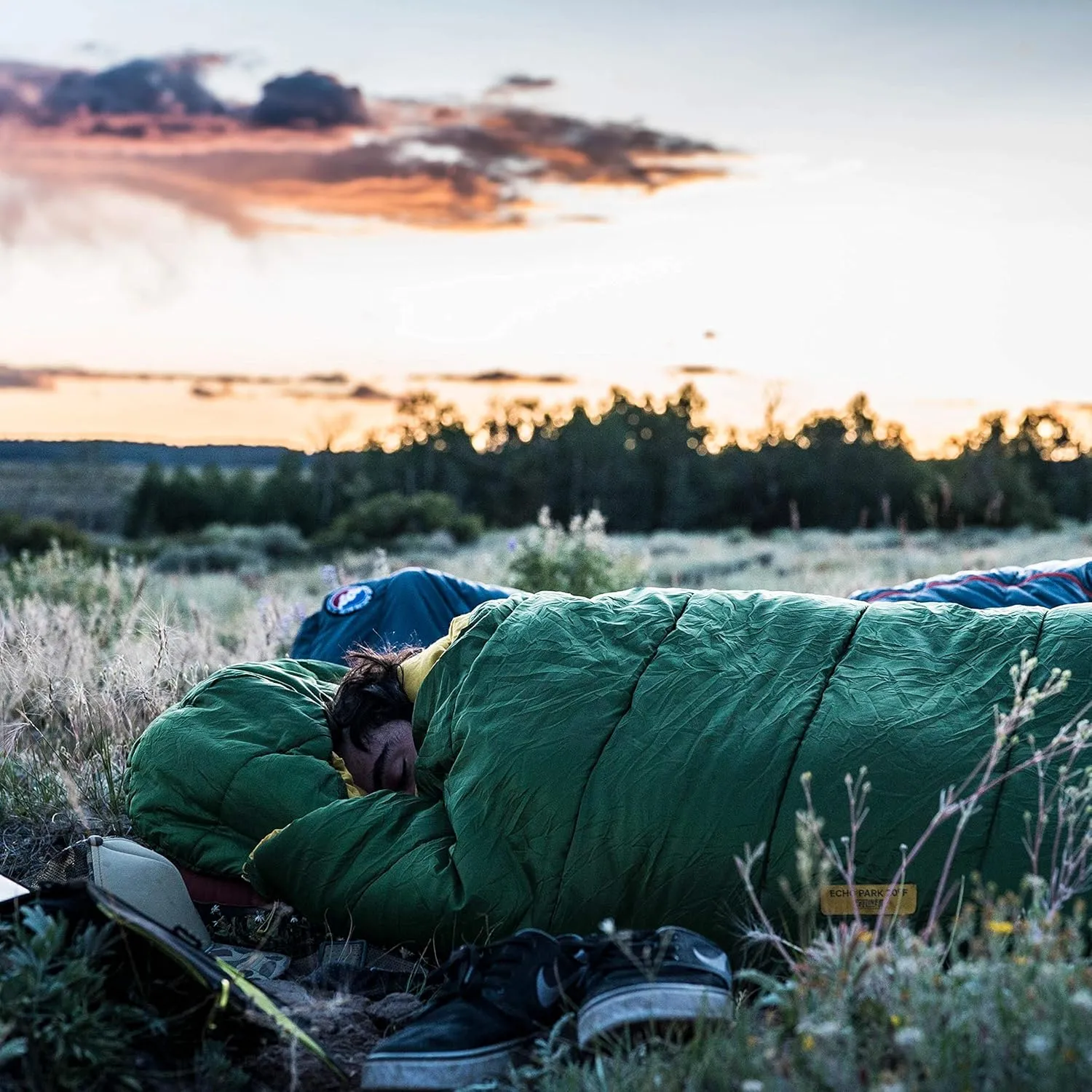 Big Agnes Echo Park Sleeping Bag - Extra Roomy Deluxe Comfort, 0°/25°/35° - Padlok Sleep System for Sleeping Pad Attachment