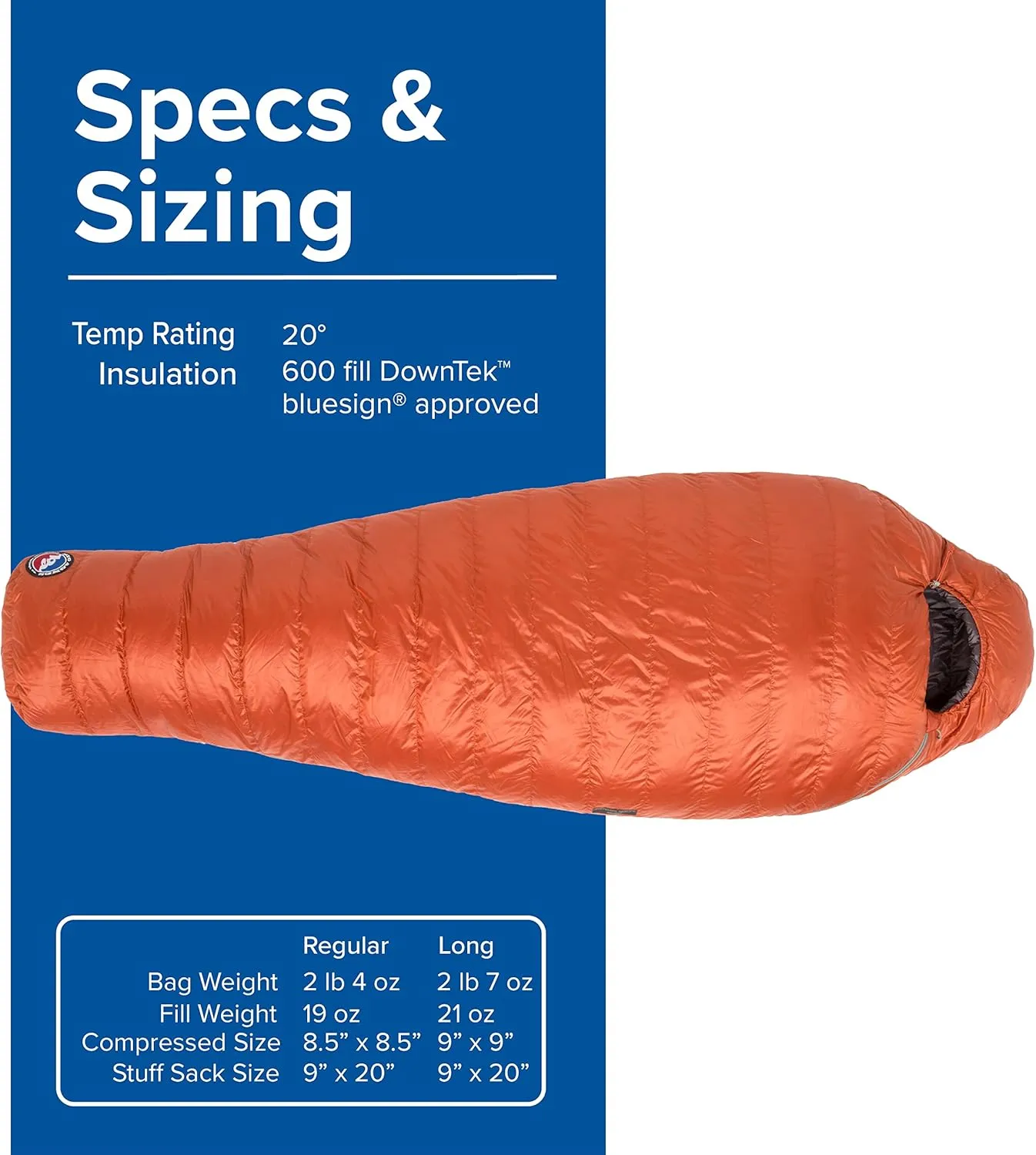 Big Agnes Greystone | 0-30 Degree 600 DownTek Fill Mummy Sleeping Bag