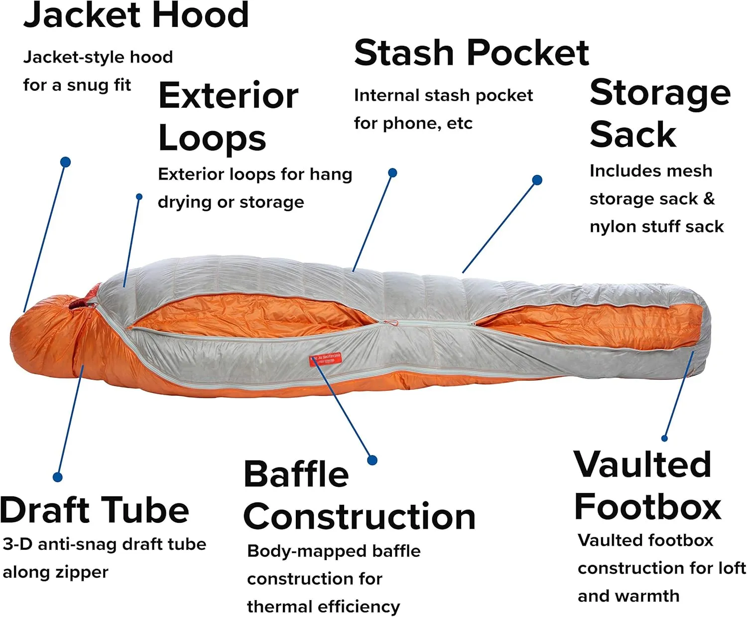 Big Agnes Torchlight UL Expandable Down Mummy Sleeping Bag