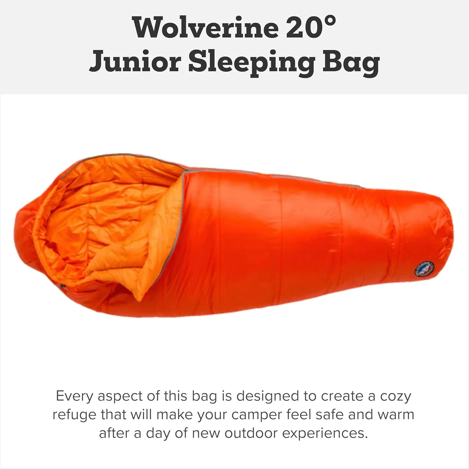 Big Agnes Ultralight Cold Weather Backpacking and Camping, Kids, Juniors, Teens, 20 Degrees