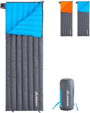 BISINNA 1.72lbs Ultralight Backpacking 650 Fill Power 32-50F Down Sleeping Bag for Adults and Kids - Ultra Lightweight and Compact Backpack Envelope Sleeping Bag for Hiking Camping