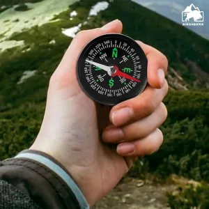 BISONBERG 45mm Large Dial High Accuracy Waterproof Military Compass - Suitable for Camping Hiking, Climbing, Traveling, Black, 45MM-LRG-DIAL-COMPSS