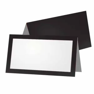 Black and Gray Placecards - Tent Style