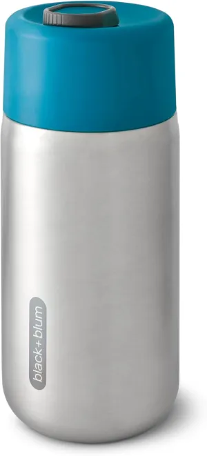 BLACK   BLUM Insulated Travel Cup | Sustainable Stainless Steel On-the-Go Mug, Dishwasher & Freezer Safe, Lid Lock, Leak-proof | Perfect for Hot & Cold Drinks | Ocean, 11 oz / 340ml