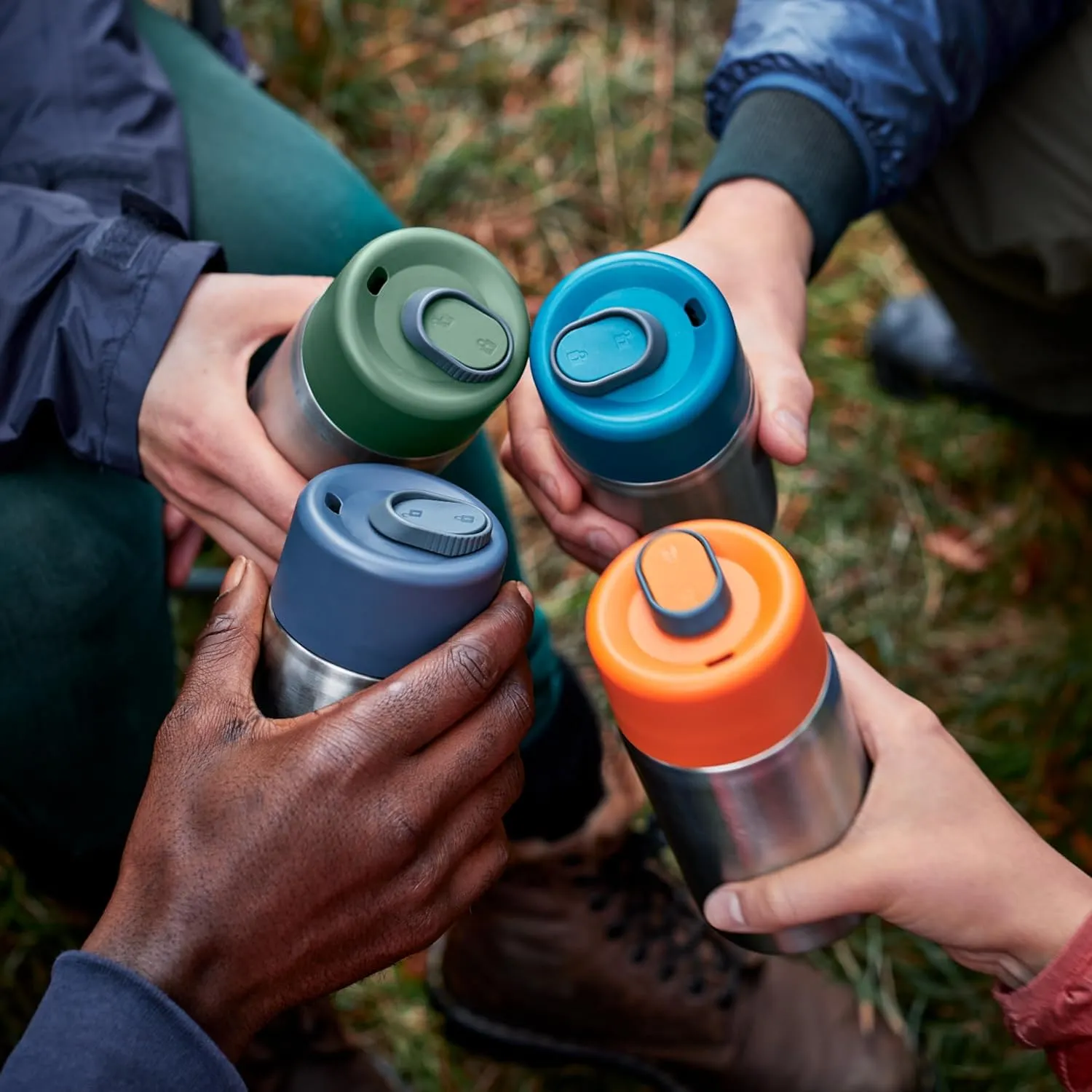 BLACK   BLUM Insulated Travel Cup | Sustainable Stainless Steel On-the-Go Mug, Dishwasher & Freezer Safe, Lid Lock, Leak-proof | Perfect for Hot & Cold Drinks | Ocean, 11 oz / 340ml