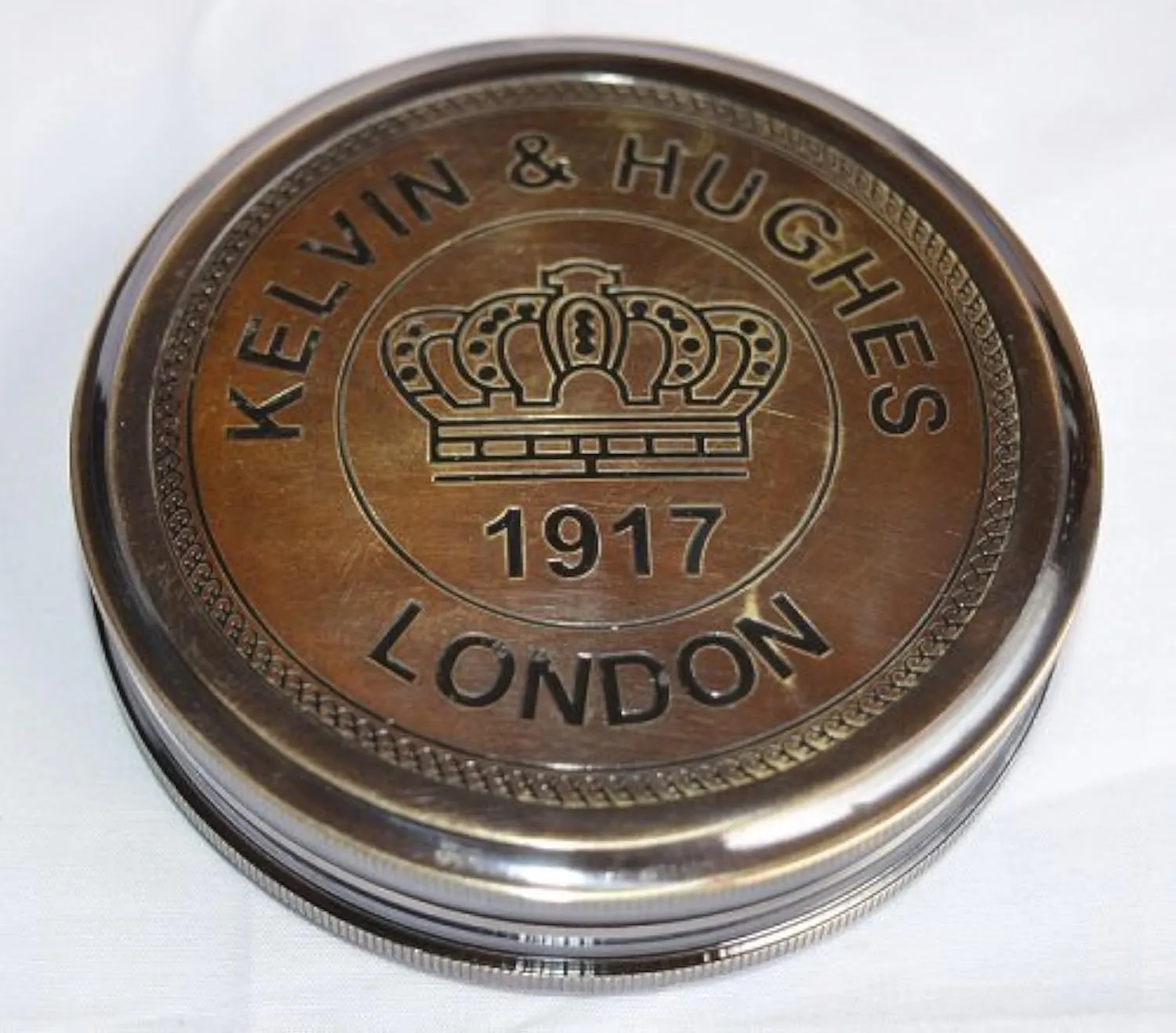 Brass 3 inch Robert Frost Poem Compass Antique Finish Kelvin & Hughes LONDON-1917 Compass Nautical Compass Antique Finish Vintage Marine Gift Compass