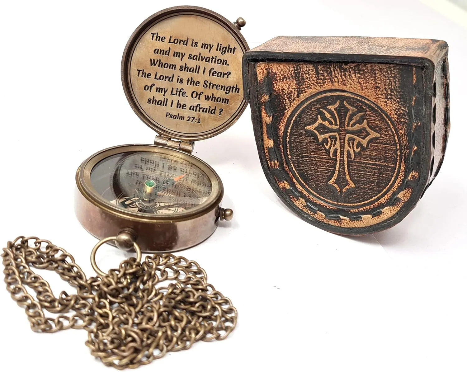 Brass Nautical - Brass Compass Engraved Gift for Son, Grandson, Daughter, Baptism, Confirmation Communion Godson Church Graduation Day