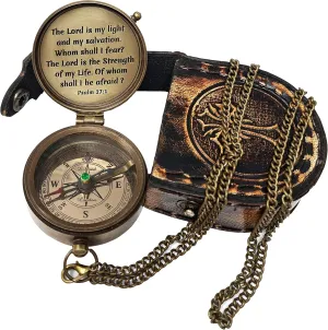 Brass Nautical - Brass Compass Engraved Gift for Son, Grandson, Daughter, Baptism, Confirmation Communion Godson Church Graduation Day