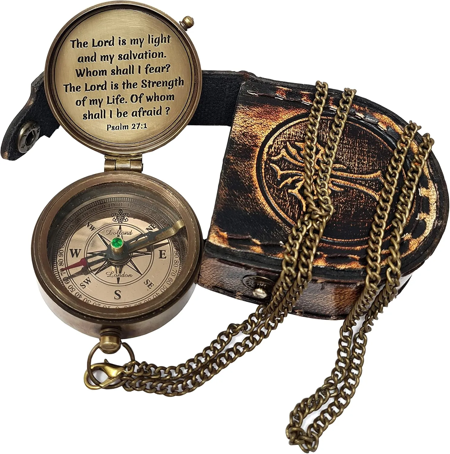 Brass Nautical - Brass Compass Engraved Gift for Son, Grandson, Daughter, Baptism, Confirmation Communion Godson Church Graduation Day