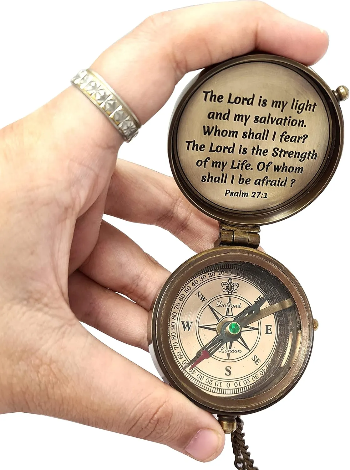 Brass Nautical - Brass Compass Engraved Gift for Son, Grandson, Daughter, Baptism, Confirmation Communion Godson Church Graduation Day