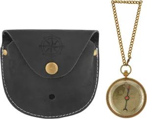 Brass Pocket Compass - Antique Vintage Nautical Survival Gear for Hiking, Camping, and Navigation - Essential Brass Pocket Nautical Compass for Outdoor Exploration, ‎3 x 3 x 2 inches