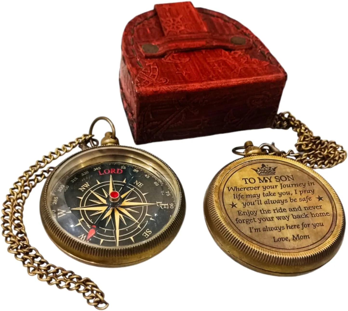 Brass Pocket Compass Him, Her, Husband Compass Graduation, Gift for Men,