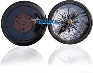 Brass Sundial Compass for Navigation for Outdoor Activities Camping Hiking 2 inch with 7 inch Telescope