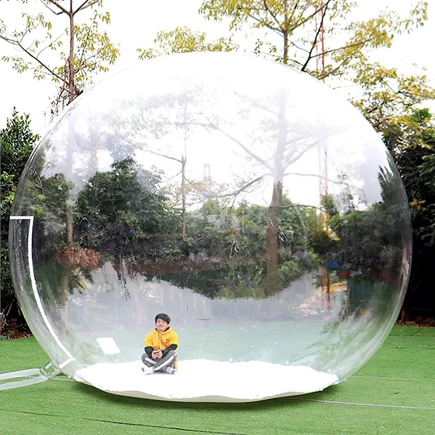 Bubble House Inflatable Bubble Tent Transparent Tent Hotel/Landscape Outdoor Inflatable Tent/Camping Tent Rainproof/Windproof/with Hair Dryer (Color : 3m) (3m)